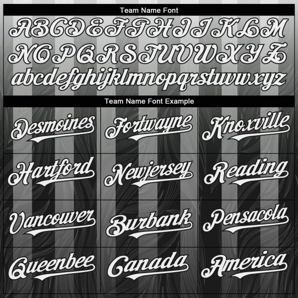Custom Gray White-Black 3D Pattern Design Stripes Authentic Baseball Jersey - Image 4