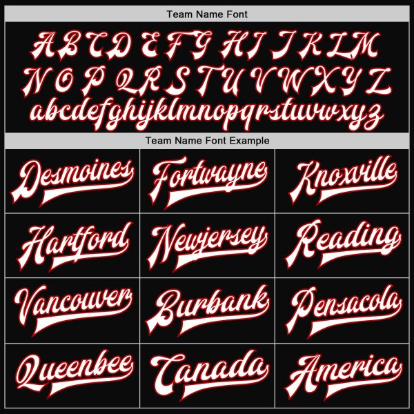 Custom Black White Pinstripe Red Bomber Full-Snap Varsity Letterman Jacket - Image 4