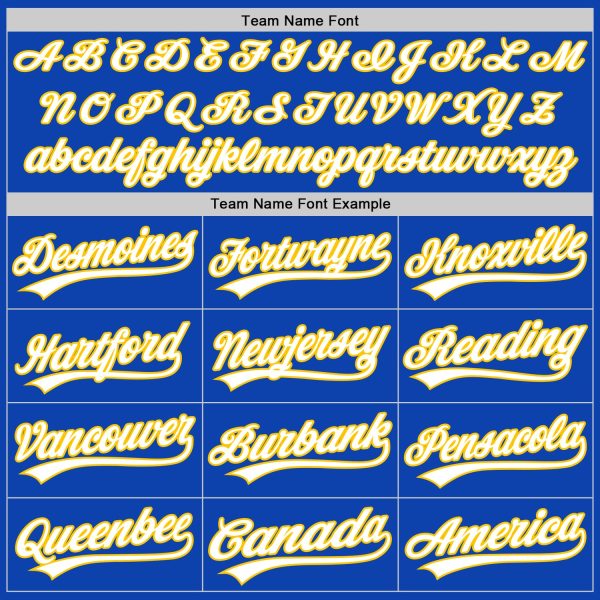 Custom Thunder Blue White-Yellow Authentic Baseball Jersey - Image 4