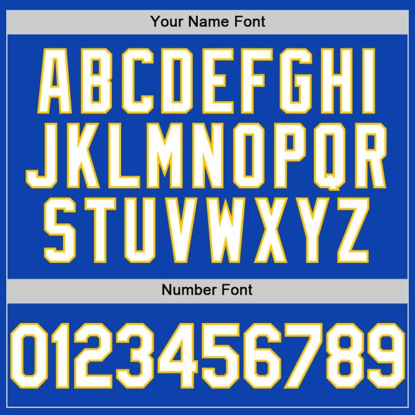 Custom Thunder Blue White-Yellow Authentic Baseball Jersey - Image 5